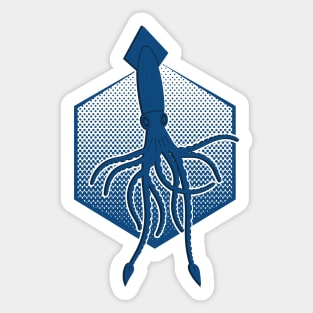 Giant squid and  the Deep blue sea Sticker